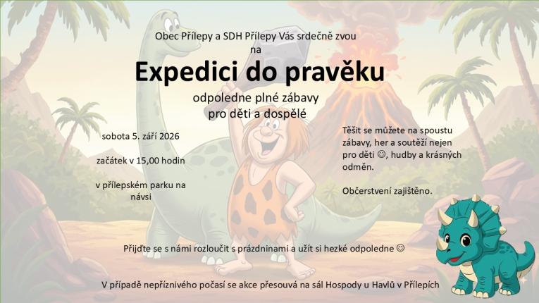 expedice do pravěku přílepy 2026 expedice do pravěku přílepy 2026